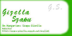 gizella szapu business card